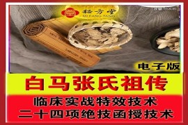 白马张氏祖传临床实战特效技术函授技术8.8元