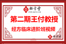 第二期王付教授经方临床进阶班视频3.8