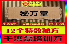 12个特效秘方-于洪磊（实效实用技术）9.8元