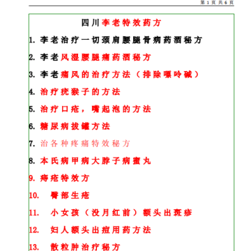  四川李老十三大特效药方6.8元第2张-秘方堂